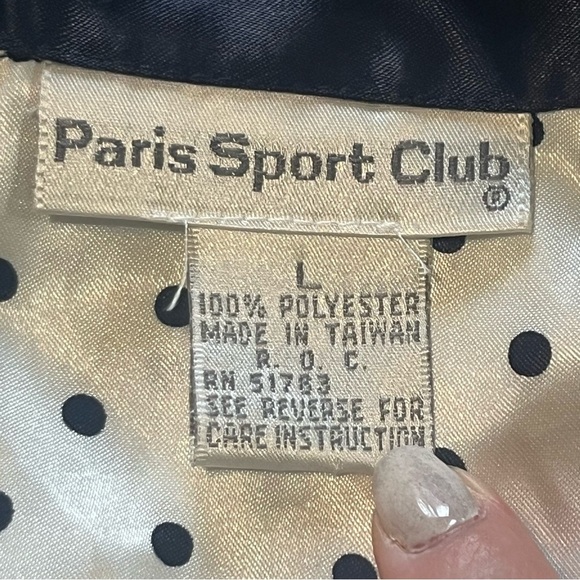 vintage silky pajama set white and navy blue shorts short sleeve size large - Picture 5 of 11